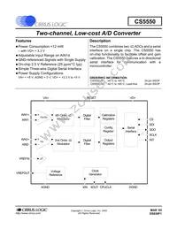 CS5550-ISZR Datasheet Cover