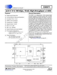 CS5571-ISZR Datasheet Cover