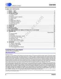 CS61884-IQZ Datasheet Page 2