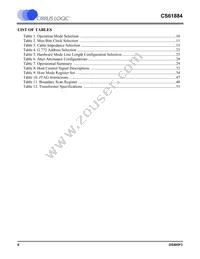 CS61884-IQZ Datasheet Page 6