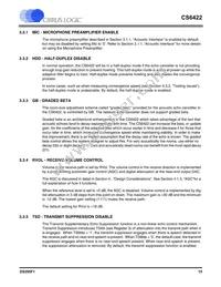 CS6422-CSZR Datasheet Page 15