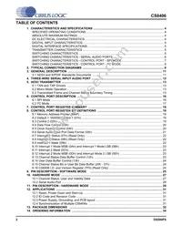CS8406-DSZR Datasheet Page 2