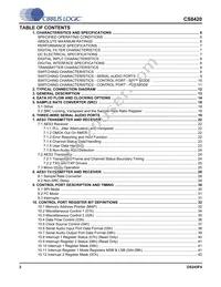 CS8420-DSZR Datasheet Page 2