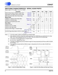 CS8427-DZZR Datasheet Page 8