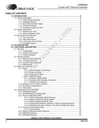 CS8900A-IQ3ZR Datasheet Page 2
