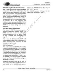 CS8900A-IQ3ZR Datasheet Page 20
