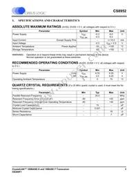 CS8952-IQZR Datasheet Page 3