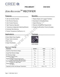 CSD10030A Datasheet Cover