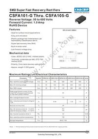 CSFA101-G Datasheet Cover