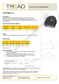 CST206-1A-B Datasheet Cover