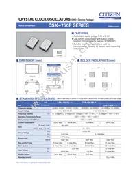 CSX-750FJB80000000T Datasheet Cover