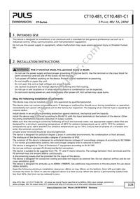 CT10.481 Datasheet Page 3