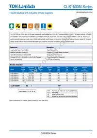 CUS1500M-48/CO2 Datasheet Cover
