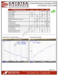 CVCO55CC-2275-2290 Datasheet Cover