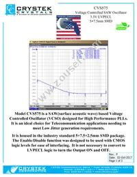 CVS575-622.080 Datasheet Cover