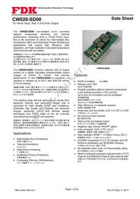 CW020-SD00 Datasheet Cover