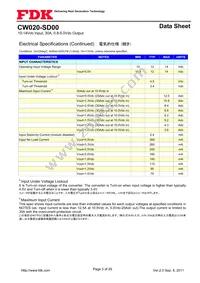 CW020-SD00 Datasheet Page 3