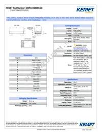 CWR11HC106KCC Datasheet Cover