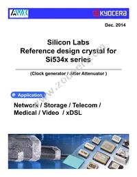 CX3225SB54000D0WPSC2 Datasheet Cover