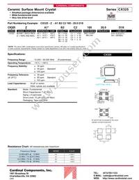 CX325Z-A5B2C5-50-20.0D18 Datasheet Cover
