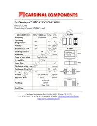 CX532Z-A2B3C5-70-12.0D18 Datasheet Cover