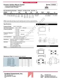 CX532Z-A2B3C5-70-25.0D18 Datasheet Cover