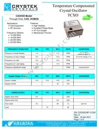 CXOH20-BP-10.000 Datasheet Cover