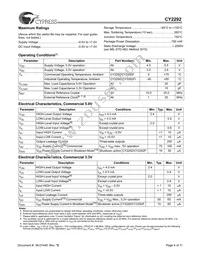 CY2292F Datasheet Page 4