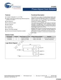 CY2303SXIT Datasheet Cover