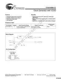 CY241V8ASXC-12T Datasheet Cover