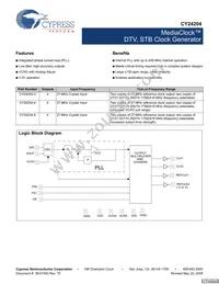 CY24204ZXC-3T Datasheet Cover