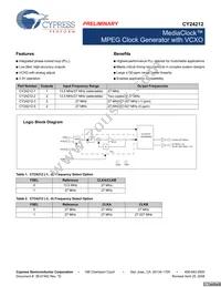 CY24212SXC-5T Datasheet Cover