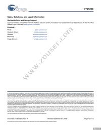 CY25200FZXCT Datasheet Page 12