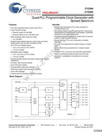 CY2544FIT Datasheet Cover