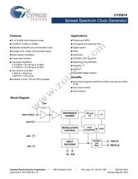 CY25819SXCT Datasheet Cover