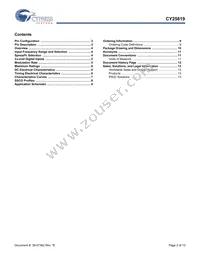CY25819SXCT Datasheet Page 2