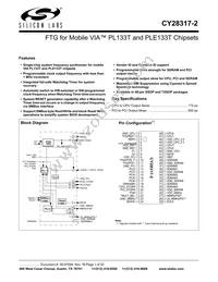 CY28317PVXC-2T Datasheet Cover