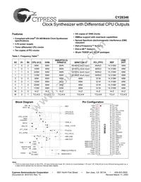 CY28346ZXCT Datasheet Cover