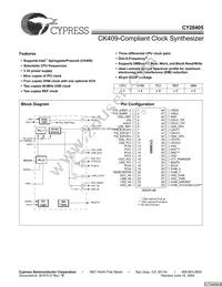 CY28405OXCT Datasheet Cover