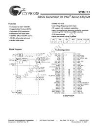 CY28411ZXC-1 Datasheet Cover