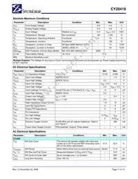 CY28419ZXCT Datasheet Page 11