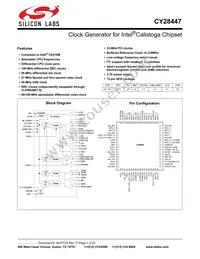 CY28447LFXCT Datasheet Cover