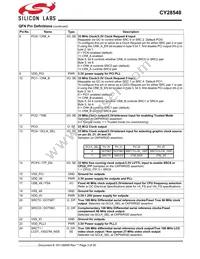 CY28548ZXCT Datasheet Page 3