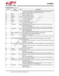 CY28551LFXCT Datasheet Page 3