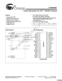 CY28RS400ZXCT Datasheet Cover