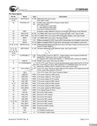 CY28RS400ZXCT Datasheet Page 2