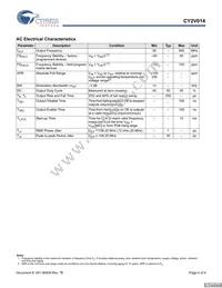 CY2V014FLXIT Datasheet Page 4