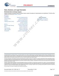 CY2VC511ZXC Datasheet Page 7