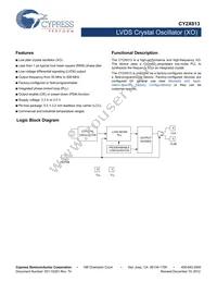 CY2X013LXI156T Datasheet Cover