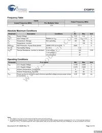 CY2XP31ZXCT Datasheet Page 2